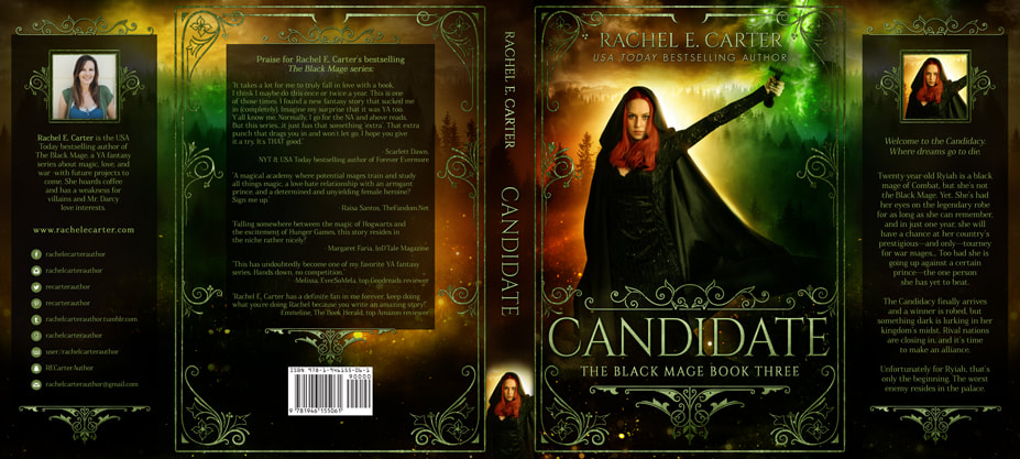 Dust Jacket cover design for Hardcover : Candidate by Rachel E Carter