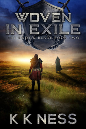 Epic fantasy book cover design, ebook kindle amazon, K K Ness, Exile