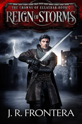 Epic fantasy book cover design, ebook kindle amazon, J R Frontera, Storms 