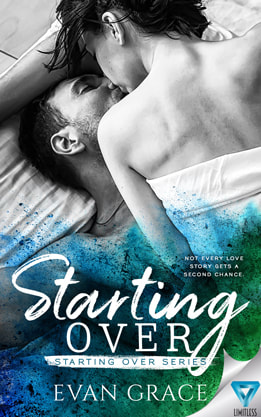 Contemporary Romance book cover design, ebook kindle amazon, Evan Grace, Starting Over 