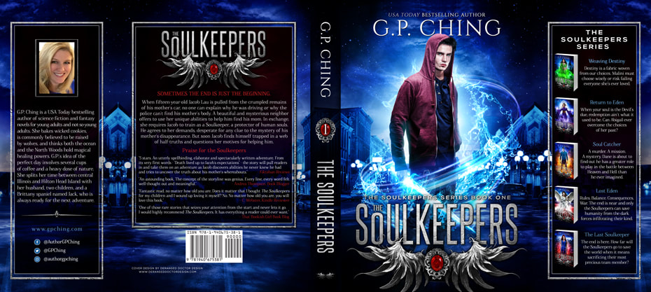 Dust Jacket cover design for Hardcover : The Soulkeepers by G.P. Ching 