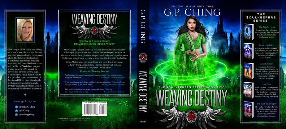 Dust Jacket cover design for Hardcover : Weaving Destiny by G.P. Ching 