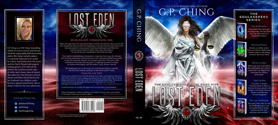 Dust Jacket cover design for Hardcover : Lost Eden by G.P. Ching 