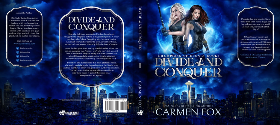 Dust Jacket cover design for Hardcover : Divide And Conquer by Carmen Fox