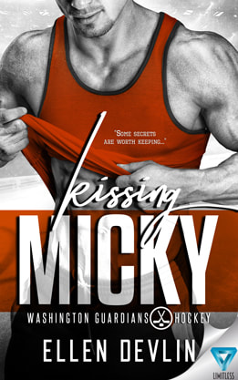Contemporary Romance book cover design, ebook, kindle, Amazon, Ellen Devlin, Kissing Micky