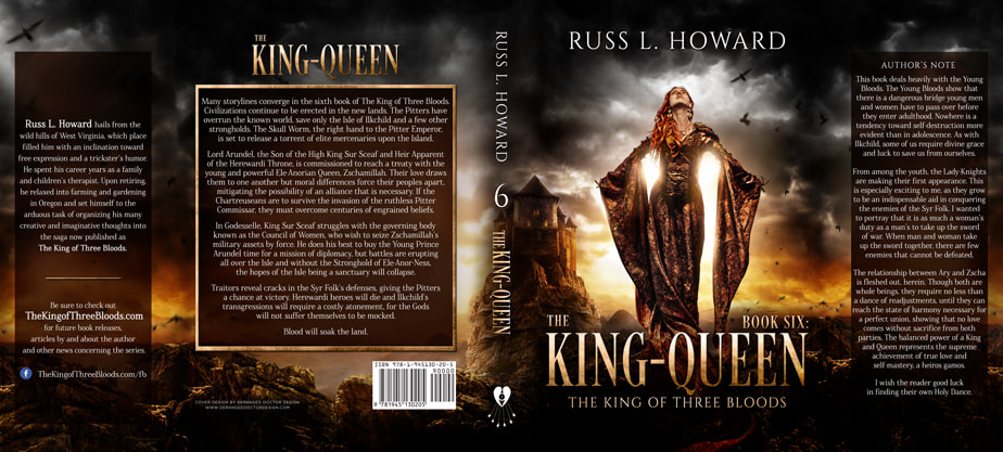 Dust Jacket cover design for Hardcover : The King-Queen by Russ L. Howard