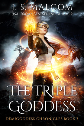 Urban Fantasy book cover design, ebook kindle amazon, JS Malcom, The Triple Goddess