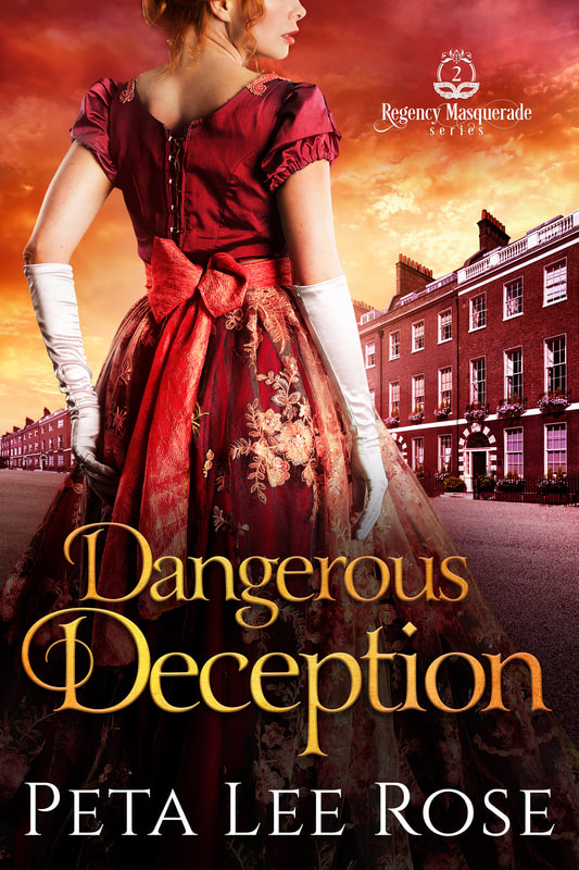 Historical romance book cover design, ebook kindle amazon, Peta Lee Rose, Dangerous Deception