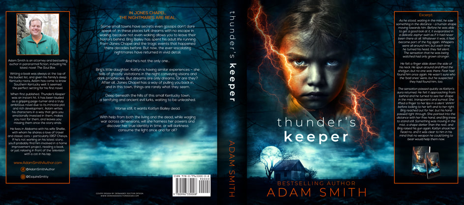 Dust Jacket cover design for Hardcover : Thunder's Keeper by Adrian Smith