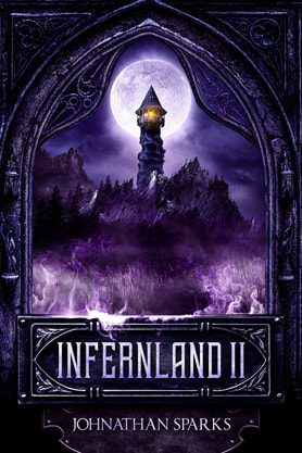 Epic fantasy book cover design, ebook kindle amazon, Jonathan Sparks, Infernland II