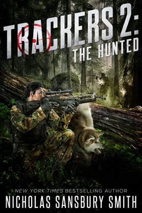 Post-Apocalyptic book cover design, ebook kindle amazon, Nicholas Sansbury Smith, Trackers 2 The Hunted