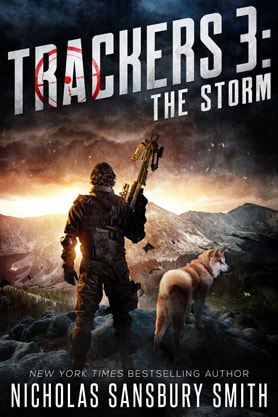 Post-Apocalyptic book cover design, ebook kindle amazon, Nicholas Sansbury Smith, Trackers 3 The Storm