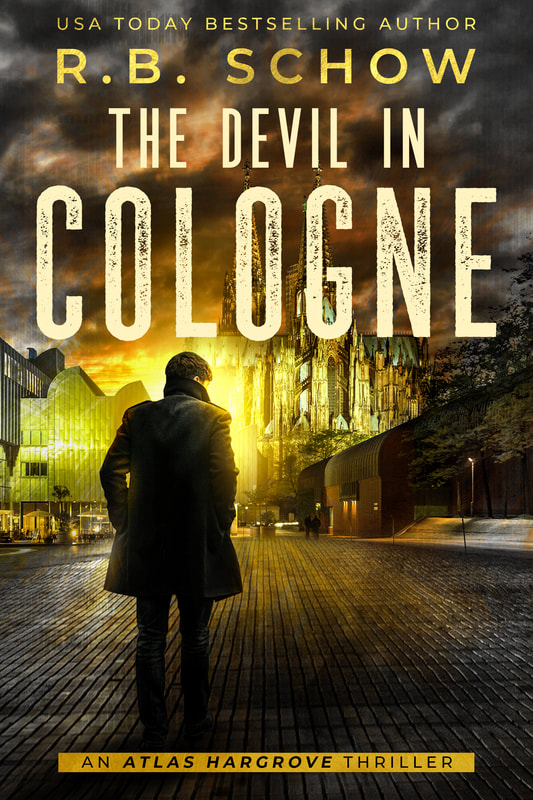 Thriller book cover design, ebook kindle amazon, RB Schow, The Devil In Cologne