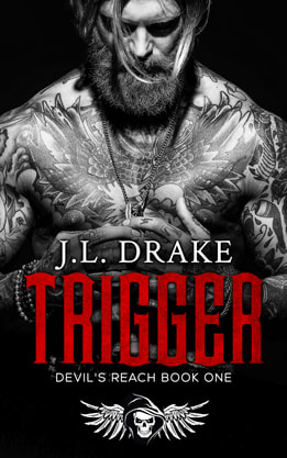 Contemporary Romance book cover design, ebook kindle amazon,  JL Drake, Trigger