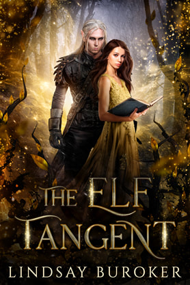 Fantasy romance book cover design, ebook kindle amazon,  Lindsay Buroker, The Elf Tangent