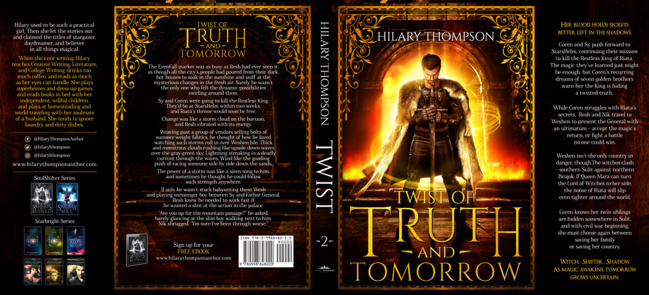 Dust Jacket cover design for Hardcover : Twist Of Truth And Tomorrow by Hilary Thompson