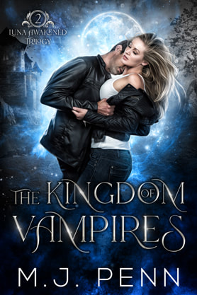 Paranormal romance book cover design, ebook kindle amazon, MJ Penn, The kingdom of vampires