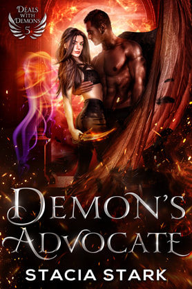 Paranormal romance book cover design, ebook kindle amazon, Stacia Stark, Demon's advocate