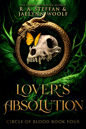 Paranormal Romance (Vampires) book cover design, ebook kindle amazon, R A Steffan, Jaelynn Woolf, Lovers absolution 4