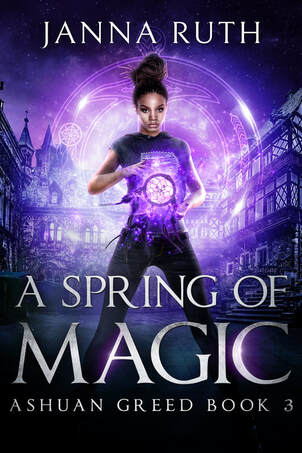 Urban Fantasy book cover design, ebook kindle amazon, Janna Ruth, A spring of magic