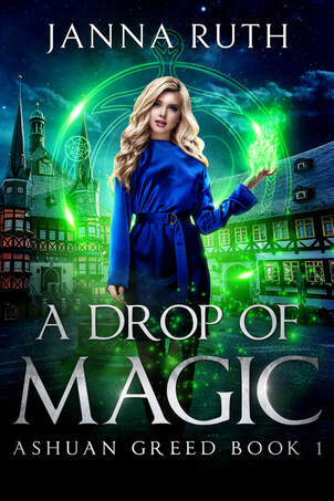 Urban Fantasy book cover design, ebook kindle amazon, Janna Ruth, A drop of magic