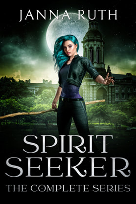 Urban Fantasy book cover design, ebook kindle amazon, Janna Ruth, Spirit seeker the complete series
