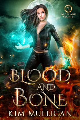 Urban Fantasy book cover design, ebook kindle amazon, Kim Mullican, Blood and bone