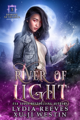 Urban Fantasy book cover design, ebook kindle amazon, Lydla Reeves, Xu-Ji Westin, river of light