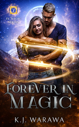Paranormal Romance book cover design, ebook kindle amazon, K.J. Warawa, forever in magic