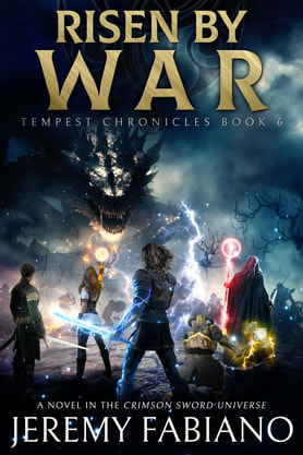 Epic fantasy book cover design, ebook kindle amazon, Jeremy Fabiano, Risen by war