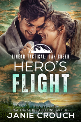 Romantic Suspense book cover design, Janie Crouch, Hero's Flight