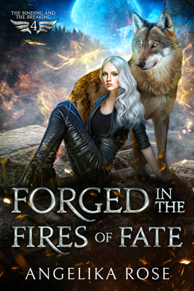 Paranormal romance book cover design, ebook kindle amazon, Angelika Rose, Forged in the fires of fate