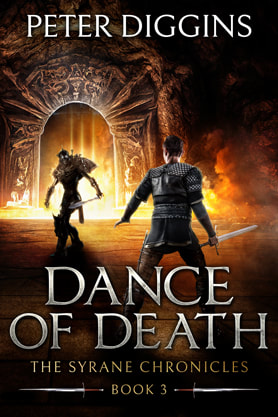 Epic fantasy book cover design, ebook kindle amazon, Peter Diggins, Dance of death