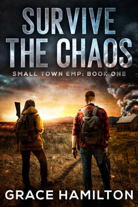 Post-Apocalyptic book cover design, ebook kindle amazon, Grace Hamilton, Survive The chaos