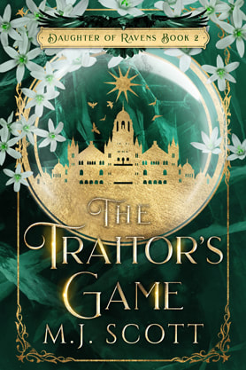 Epic fantasy book cover design, ebook kindle amazon, M.J. Scott, The traitor's game