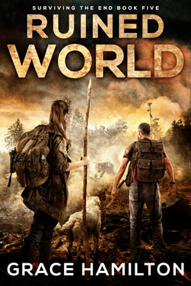 Post-Apocalyptic book cover design, ebook kindle amazon, Grace Hamilton, ruined world