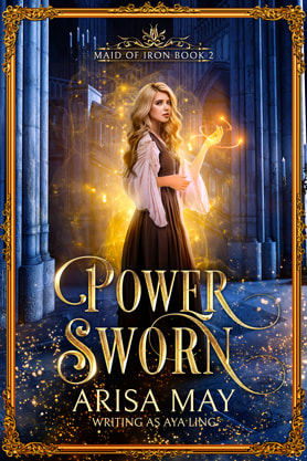 Epic fantasy book cover design, ebook kindle amazon, Arisa May, Power sworn