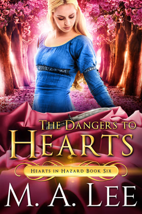 Historical romance book cover design, ebook kindle amazon, M.A.Lee, The Dangers to  Hearts