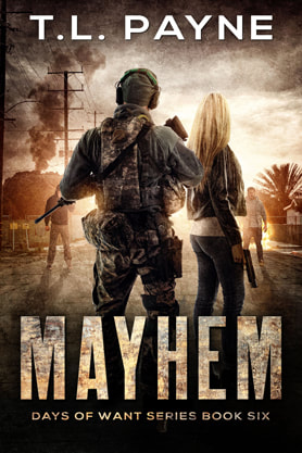Post-Apocalyptic book cover design, ebook kindle amazon, Mayhem, TL Payne