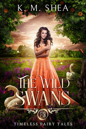 Young Adult Fantasy book cover design, ebook kindle amazon, K M Shea, Wild Swans