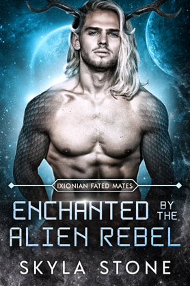 Paranormal romance book cover design, ebook kindle amazon, Skyla Stone, Enchanted by the Alien Rebel
