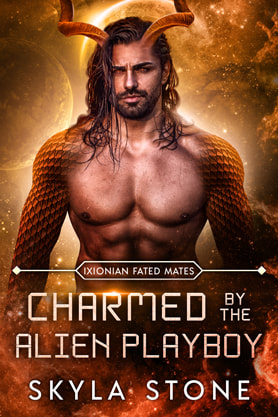 Paranormal romance book cover design, ebook kindle amazon, Skyla Stone, Charmed by the Alien Playboy