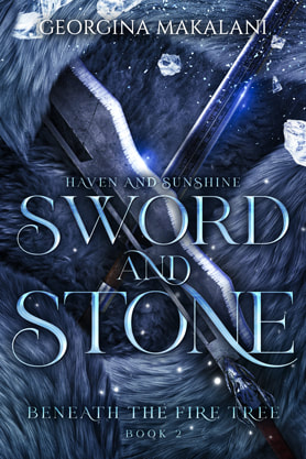 Fantasy romance book cover design, ebook kindle amazon, Georgina Makalani, Sword and Stone