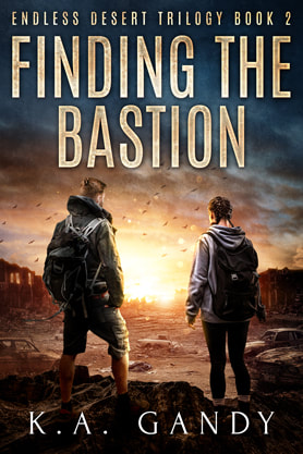 Post-Apocalyptic book cover design, ebook kindle amazon, KA Gandy, finding the bastion