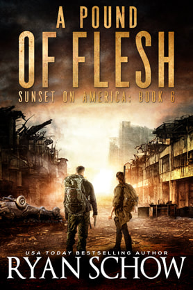 Post-Apocalyptic book cover design, ebook kindle amazon, Ryan Schow, A pound of flesh