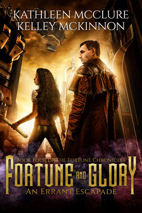  Steampunk book cover design, ebook kindle amazon, Kathleen Mcclure, Kelley McKinnon, Fortune and Glory