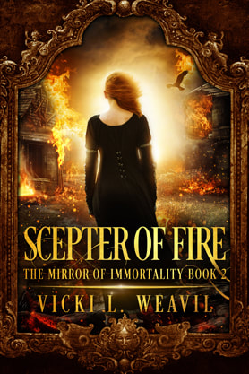 Young Adult Fantasy romance book cover design, ebook kindle amazon, Vicki L Weavil, Fire