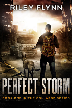 Post-Apocalyptic book cover design, ebook kindle amazon,  Riley Flynn, Perfect Storm
