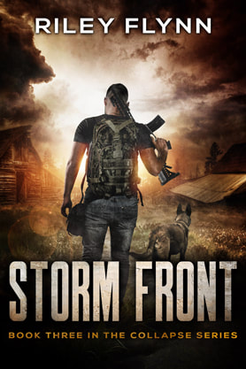 Post-Apocalyptic book cover design, ebook kindle amazon,  Riley Flynn, Storm front