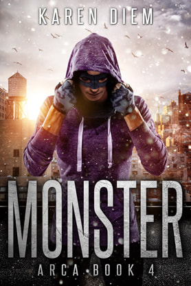 Urban Fantasy book cover design, ebook kindle amazon, Karen Diem, Monster 